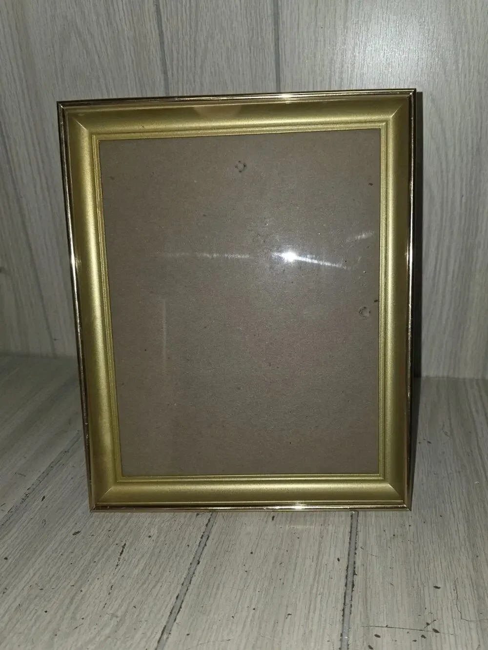 Vtg Brass Gold Metal Photo Frame 8x10 Maroon Velvet Back Hollywood Regency